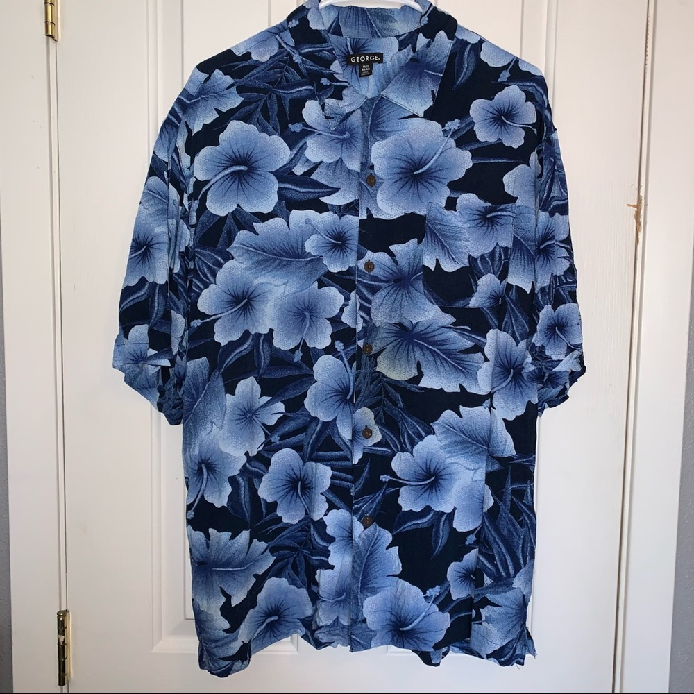 George Hawaiian Tropical Print Shirt